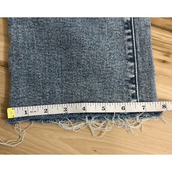 Daze Women's 27 Hug Jeans High Rise Cropped Boot Leg Distressed Raw Hem Stretch - Picture 8 of 10